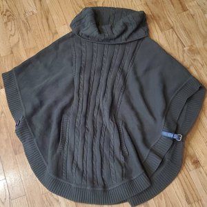 Talbots olive green poncho - great condition!